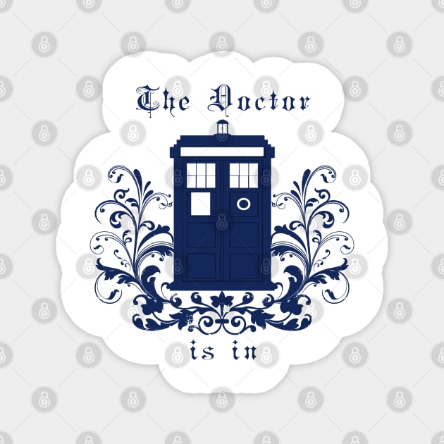 The Doctor is in Sticker by oddfiction